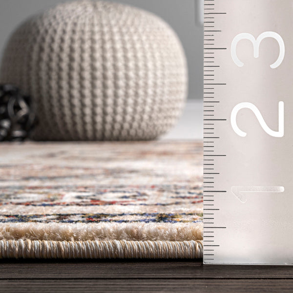 Nuloom Carolina Fading Tribal Medallion Fringe Area Rug Beige