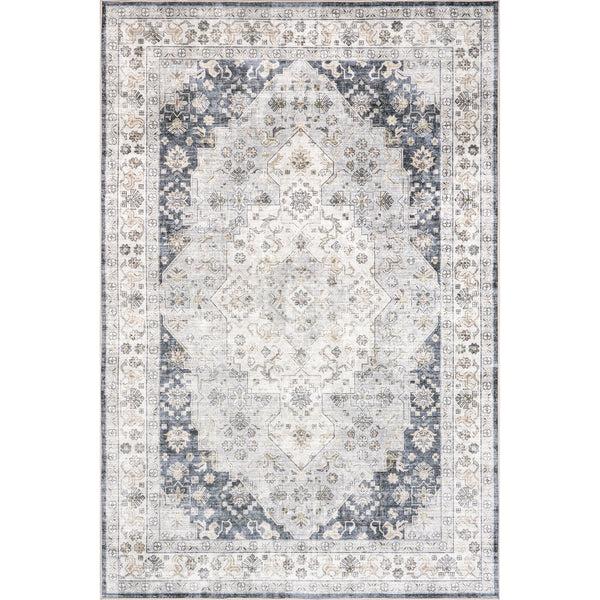 nuloom Casey Persian Stain Repellent Machine Washable Area Rug Navy