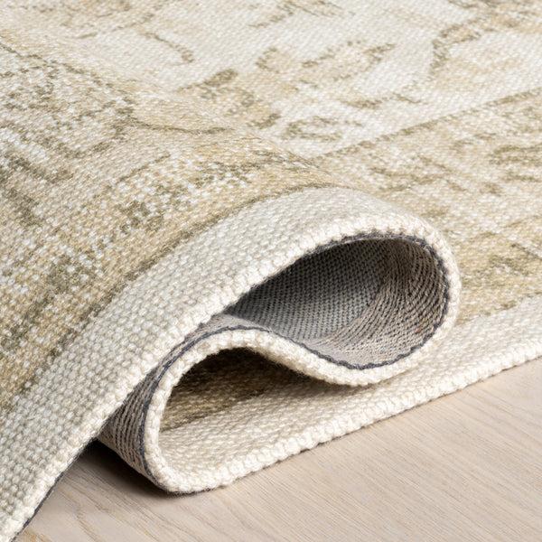 Nuloom Castellan Medallion Wool And Cotton Area Rug Beige