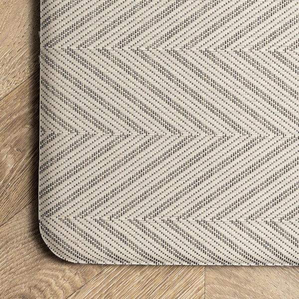 Nuloom Casual Herringbone Anti Fatigue Kitchen Or Laundry Room Comfort Mat Beige