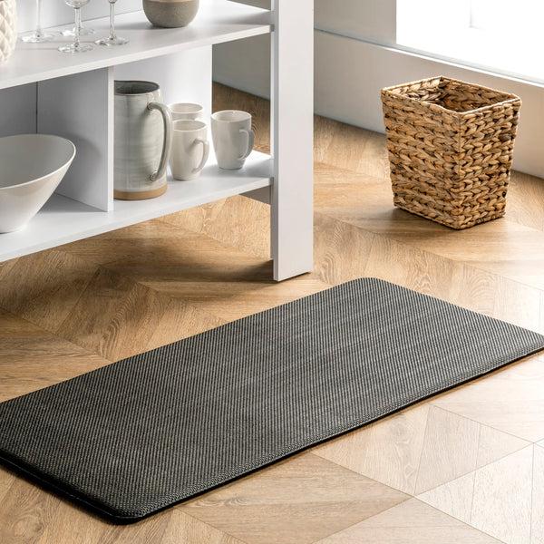 Nuloom Casual Solid Anti Fatigue Kitchen Or Laundry Room Comfort Mat Dark Brown