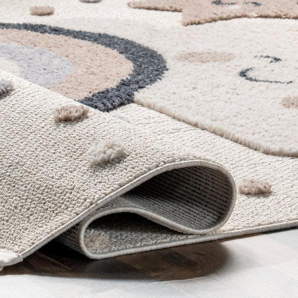 Nuloom Catlin Sweet Dreams High/Low Kids Area Rug Beige