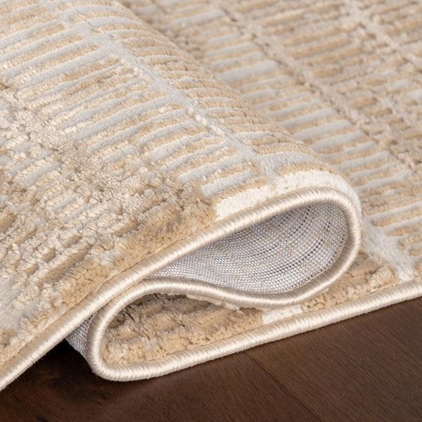 Nuloom Caylee Abstract Machine Washable Area Rug Sand