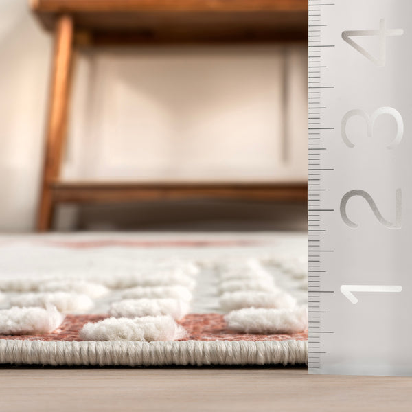 Nuloom Cecelia Polar Bear Kids Fringe Area Rug Brick