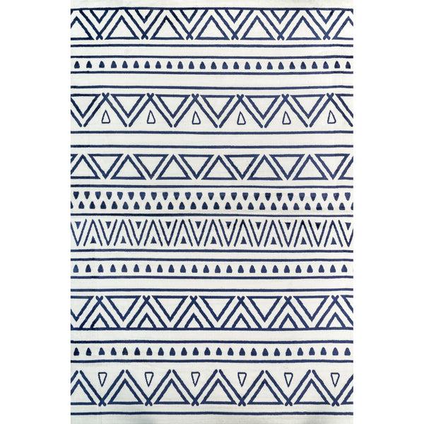 nuloom Cecilia Geometric Tribal Bands Area Rug Blue