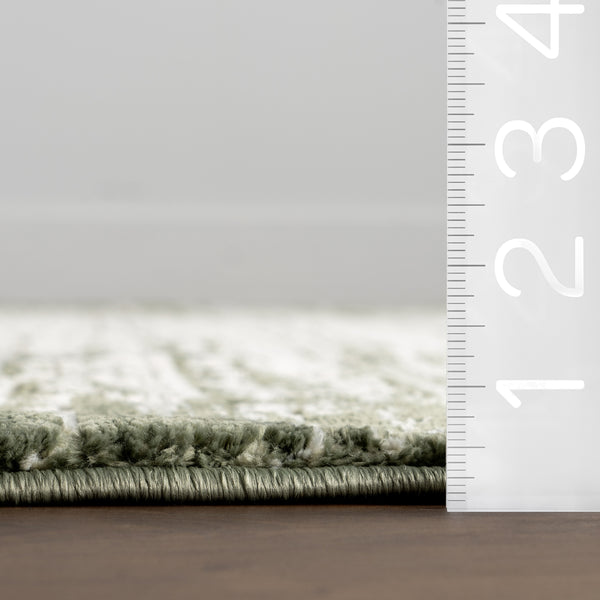 Nuloom Cecilla Abstract Machine Washable Area Rug Green