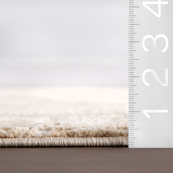 Nuloom Chita Abstract Machine Washable Area Rug Beige