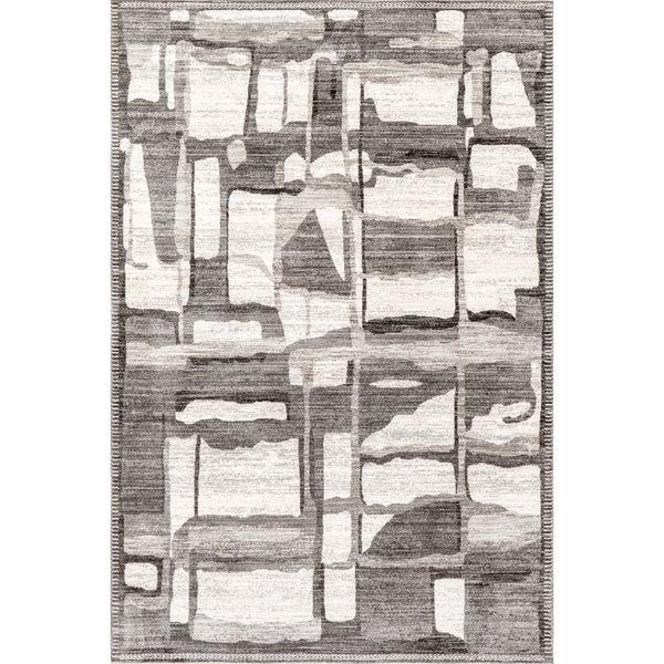 nuloom Chrissie Abstract Shapes Fringe Area Rug Gray