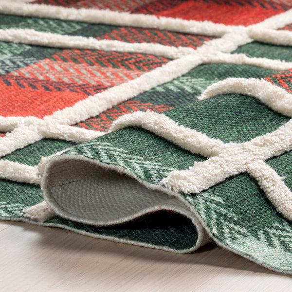 Nuloom Clara High-Low Tartan Plaid Area Rug Hunter Green
