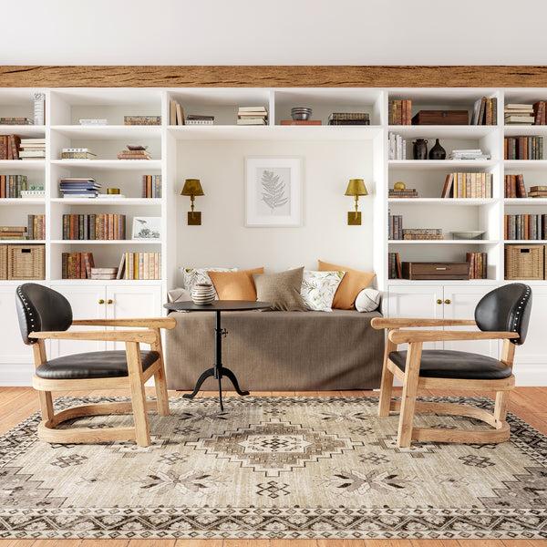 Nuloom Clovebud Geometric Machine Washable Area Rug Beige