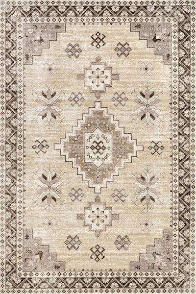nuloom Clovebud Geometric Machine Washable Area Rug Beige