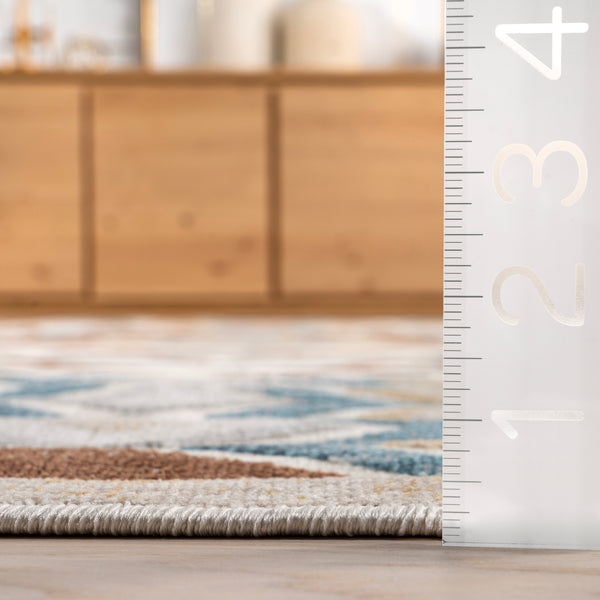 Nuloom Clover Southwestern Machine Washable Area Rug Beige