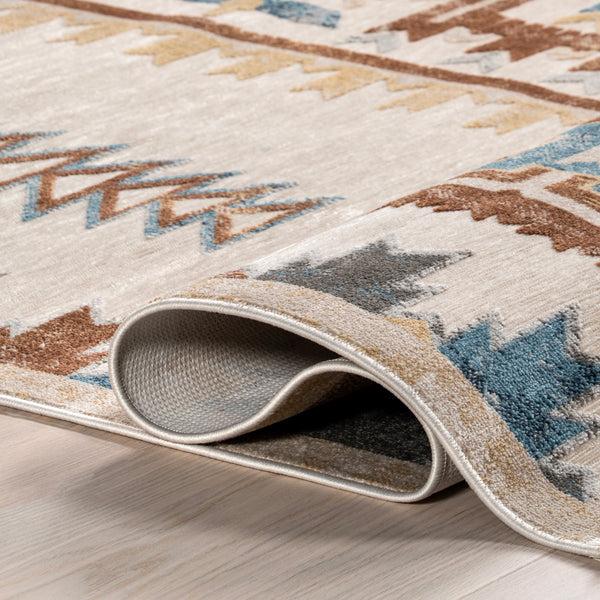 Nuloom Clover Southwestern Machine Washable Area Rug Beige