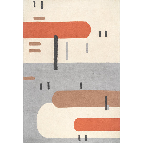 nuloom Cori Wool Abstract Contemporary Area Rug Peach