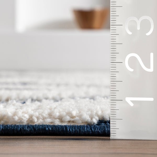 Nuloom Corrie Transitional Shapes Tasseled Area Rug Blue