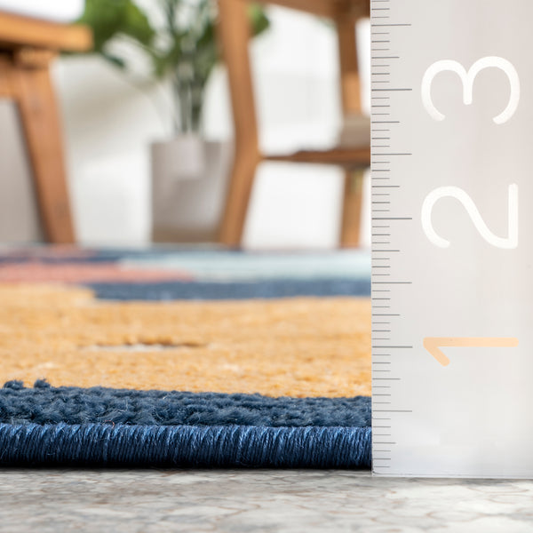 Nuloom Crissie Coastal Sand Dollar Indoor/Outdoor Area Rug Blue