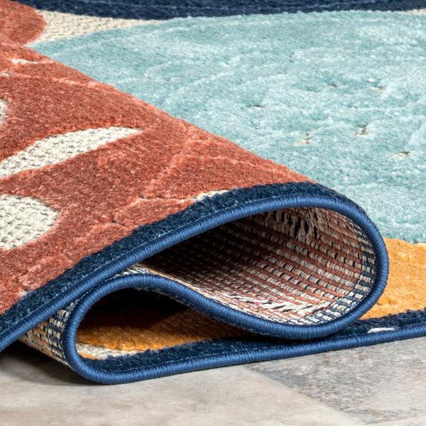 Nuloom Crissie Coastal Sand Dollar Indoor/Outdoor Area Rug Blue