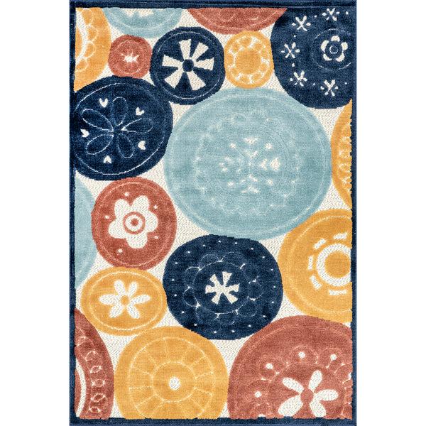 nuloom Crissie Coastal Sand Dollar Indoor/Outdoor Area Rug Blue