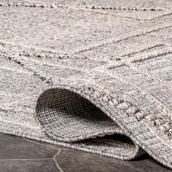 Nuloom Crissy Contemporary High-Low Indoor/Outdoor Area Rug Gray