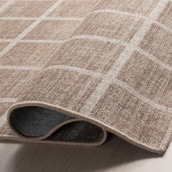 Nuloom Daena Checkered Machine Washable Area Rug Brown