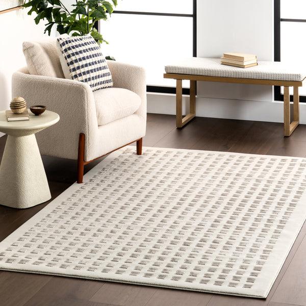 Nuloom Daleyza Checkered Machine Washable Area Rug Cream