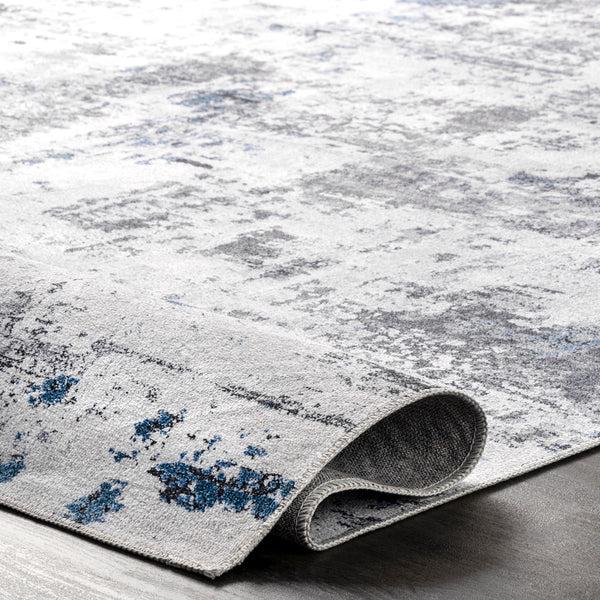 Nuloom Dali Abstract Machine Washable Area Rug Gray