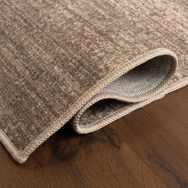 Nuloom Damira Solid Machine Washable Area Rug Brown