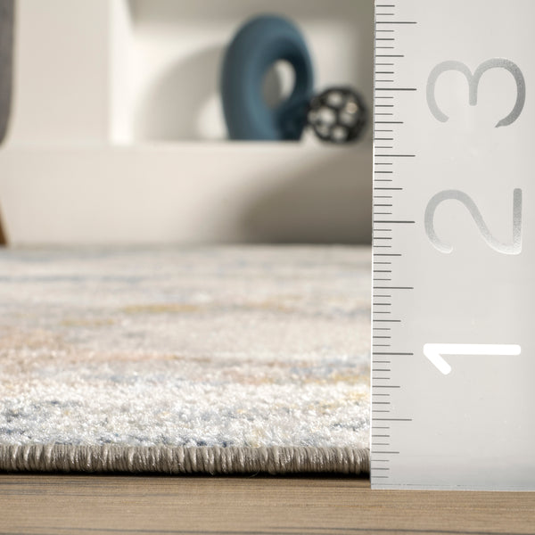 Nuloom Daveign Abstract Lines Machine Washable Area Rug Beige