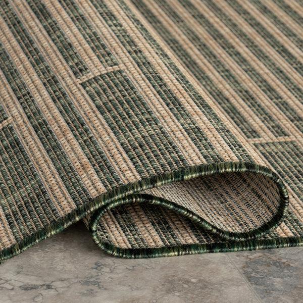 Nuloom Debrin Striped Indoor/Outdoor Area Rug Green