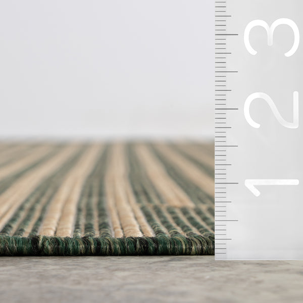 Nuloom Debrin Striped Indoor/Outdoor Area Rug Green