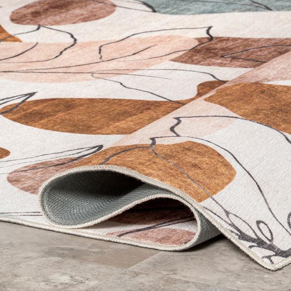 Nuloom Deisy Abstract Floral Machine Washable Indoor/Outdoor Area Rug Multicolor