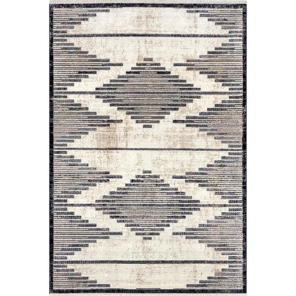 nuloom Delfina Striped Moroccan Fringe Area Rug Beige