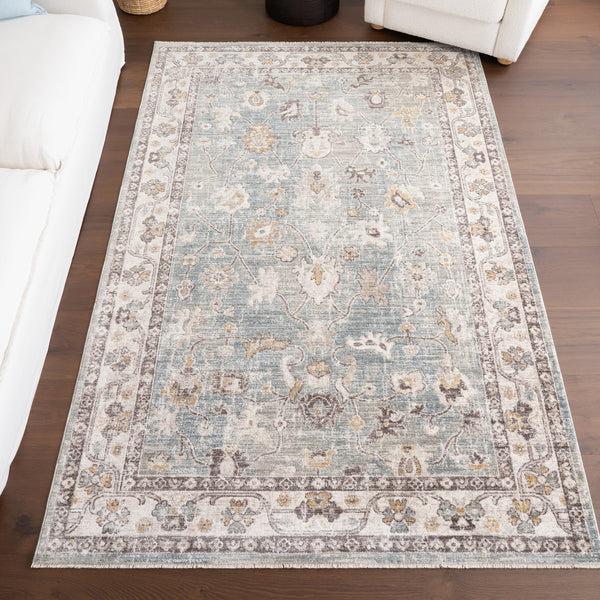 Nuloom Delvina Vintage Traditional Medallion Area Rug Blue