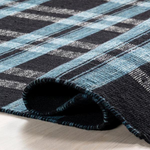 Nuloom Denton Country Plaid Wool Fringe Area Rug Black