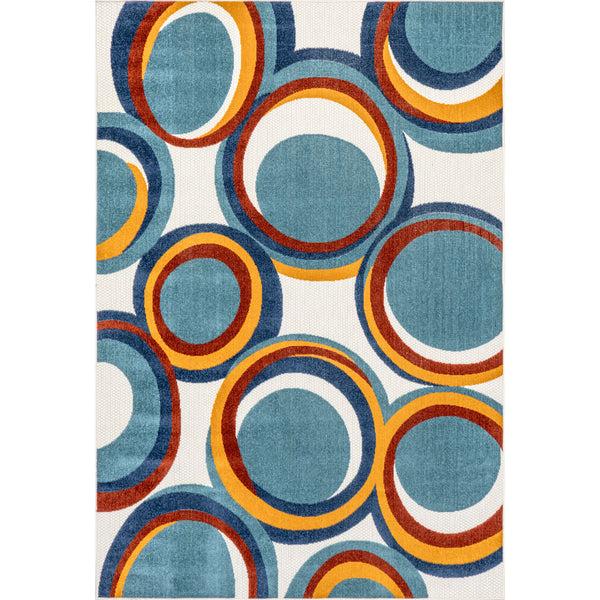 nuloom Dessie Multi Circle Indoor/Outdoor Area Rug Blue