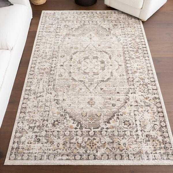 Nuloom Devika Vintage Traditional Medallion Area Rug Light Grey