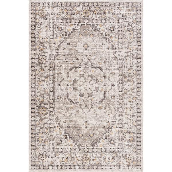 nuloom Devika Vintage Traditional Medallion Area Rug Light Grey