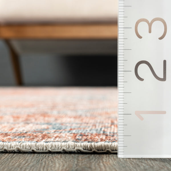 Nuloom Dia Persian Transitional Machine Washable Area Rug Rust