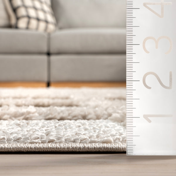 Nuloom Dymphna Scandinavian Checkered Area Rug Ivory