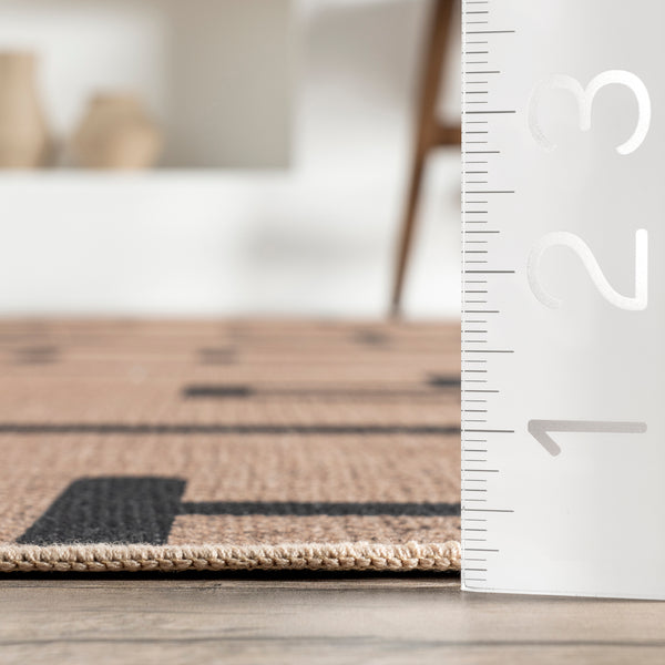Nuloom Easy-Jute Machine Washable Melony Tribal Area Rug Natural