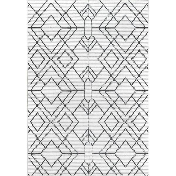 nuloom Echo Multi Diamond Machine Washable Area Rug Ivory