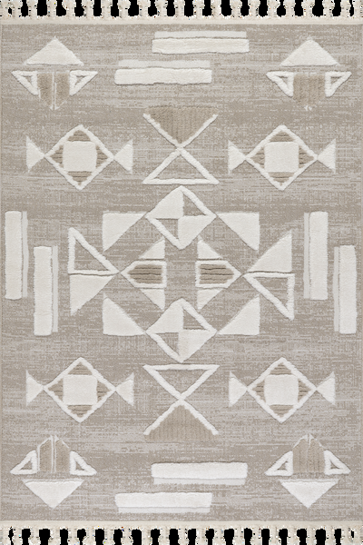 nuloom Eden Southwestern Tasseled Area Rug Light Beige