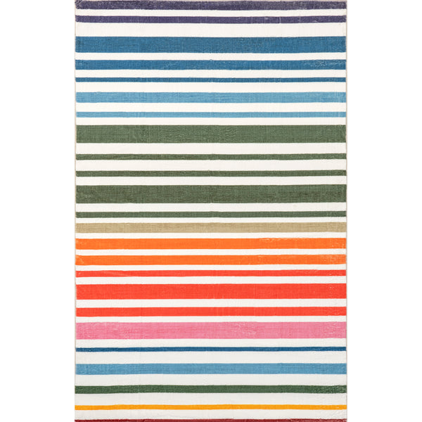 nuloom Effie Stripes Kids Machine Washable Area Rug Multi