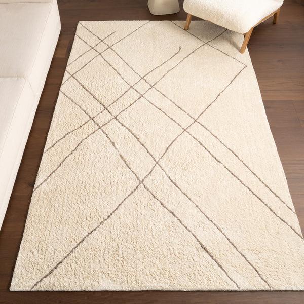 Nuloom Egeria Modern Abstract Cotton Area Rug Ivory