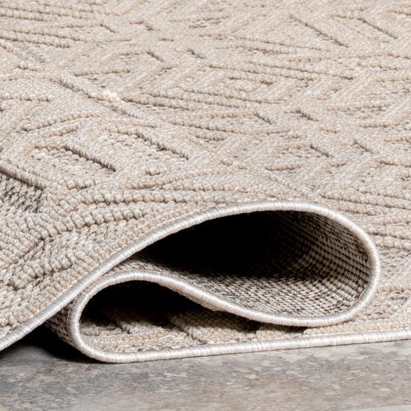 Nuloom Elaina Abstract Indoor/Outdoor Area Rug Light Gray