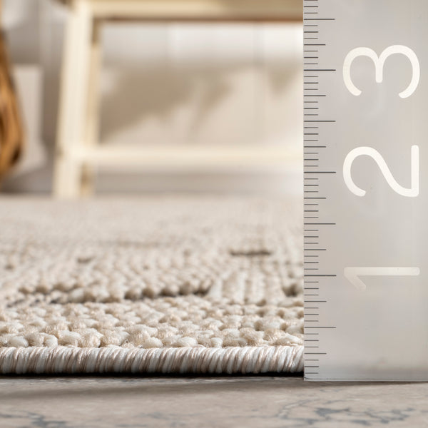 Nuloom Elaina Abstract Indoor/Outdoor Area Rug Light Gray