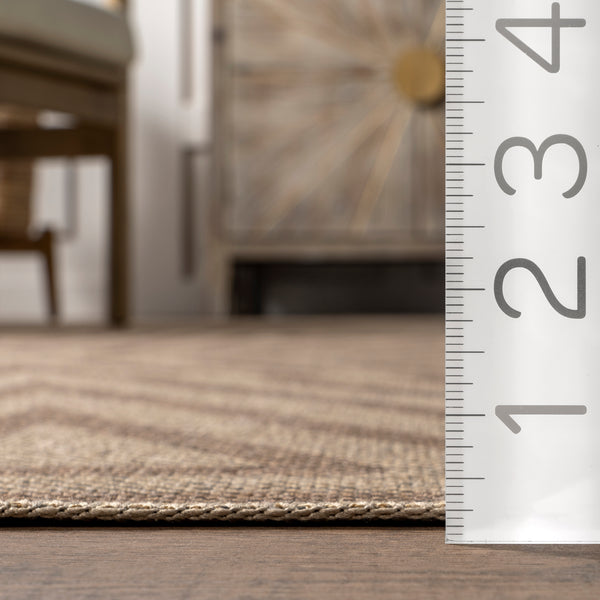 Nuloom Elba Triangular Easy-Jute Machine Washable Area Rug Natural