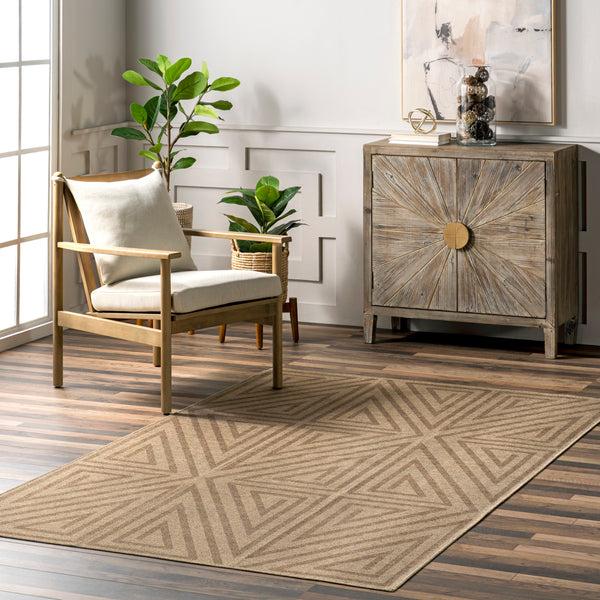 Nuloom Elba Triangular Easy-Jute Machine Washable Area Rug Natural