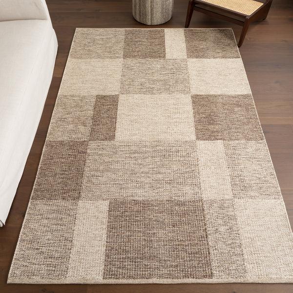 Nuloom Eldora Contemporary Checkered Jute Area Rug Beige