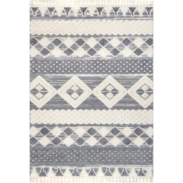 nuloom Eleni Geometric Transitional Tasseled Area Rug Blue